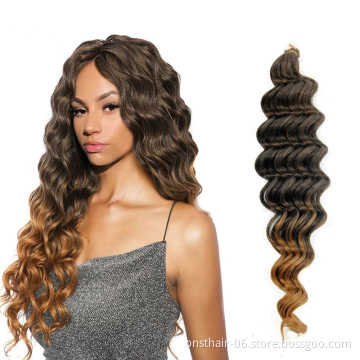 Onst 22 inch reetress Deep Wave Twist Crochet  Natural Synthetic Braid Hair Ombre Braiding Hair Extensions Braids Hair In Bulk